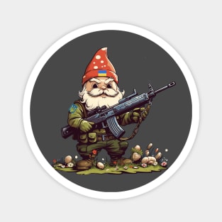 Military Gnome Ukraine Magnet